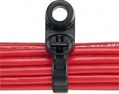 Value Collection - 6.6" Long Black Nylon Barbed Cable Tie - 40 Lb Tensile Strength, 1-1/2" Max Bundle Diam - Exact Tooling