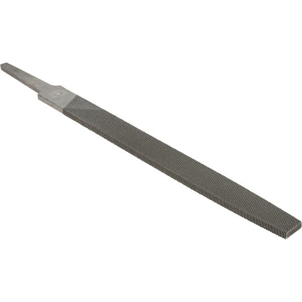 Value Collection - 8" Long, Bastard Cut, Flat American-Pattern File - Double Cut, 7/32" Overall Thickness - Exact Tooling