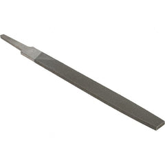 Value Collection - 8" Long, Bastard Cut, Flat American-Pattern File - Double Cut, 7/32" Overall Thickness - Exact Tooling