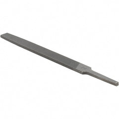 Value Collection - 6" Long, Bastard Cut, Flat American-Pattern File - Double Cut, 5/32" Overall Thickness - Exact Tooling