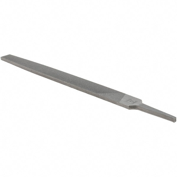 Value Collection - 10" Long, Bastard Cut, Flat American-Pattern File - Double Cut, 1/4" Overall Thickness - Exact Tooling