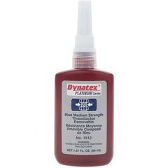 Made in USA - 50 mL Bottle, Blue, Medium Strength Liquid Threadlocker - Exact Tooling