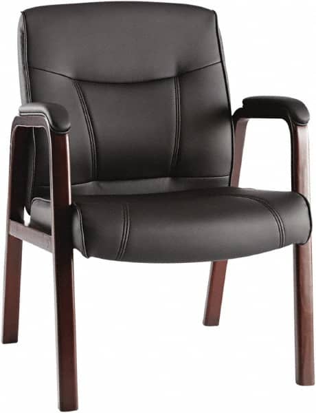 ALERA - Black Leather Guest Chair - 24-3/4" Wide x 35" High - Exact Tooling