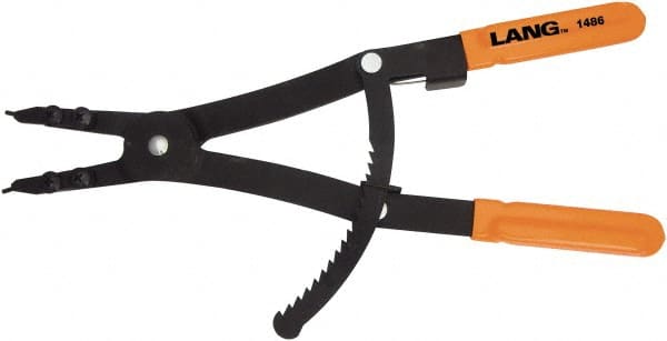 Lang - 3-1/2 to 6-1/2" Ring, External Retaining Ring Pliers - 3-1/2" Min Ring Size x 6-1/2" Max Ring Size - Exact Tooling