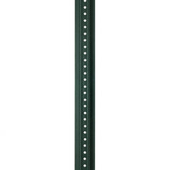 Nucor - 6' High, Powder Coated Traffic Sign Post - Steel, 3/8" Hole Diam, Green - Exact Tooling