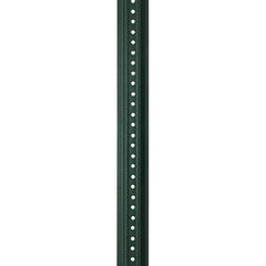Nucor - 12' High, Powder Coated Traffic Sign Post - Steel, 3/8" Hole Diam, Green - Exact Tooling