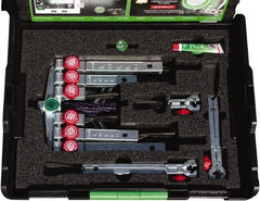 KUKKO - 13 Piece, 5 Ton Capacity, 1-7/16 to 4-3/4" Spread, Multi-Purpose Puller Set - 2 Bolts, 12 Jaws, 14-3/4" OAL, 13-3/4" Reach - Exact Tooling