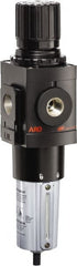 ARO/Ingersoll-Rand - 3/4" NPT Port Heavy Duty 1 Piece Filter/Regulator FRL Unit - Metal Bowl, 236 SCFM, 250 Max psi, 13.642" High x 4.091" Long, Manual Drain - Exact Tooling