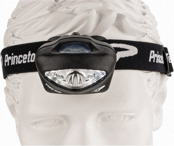 Princeton Tec - White LED Bulb, 205 Lumens, Hands-free Flashlight - Black Plastic Body, 3 AAA Alkaline Batteries Included - Exact Tooling