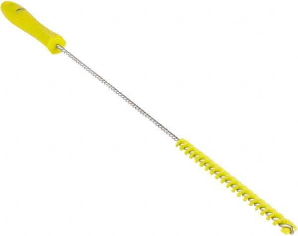 Vikan - 0.4" Diam Polyester Valve Brush - 19-5/8" OAL, 5-11/16" Head Length, Polypropylene & Stainless Steel Handle - Exact Tooling