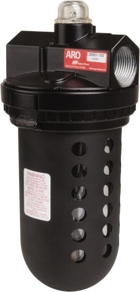 ARO/Ingersoll-Rand - 2" NPT, 150 Max psi Super Duty Modular Lubricator - Polycarbonate Bowl, Zinc Body, 1186 CFM, 125°F Max Temp, 5-1/2" Long x 5" Wide x 12.24" High - Exact Tooling