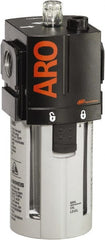 ARO/Ingersoll-Rand - 3/4" NPT, 150 Max psi Standard Modular Lubricator - Polycarbonate Bowl, Aluminum Body, 222 CFM, 125°F Max Temp, 2.76" Long x 2.87" Wide x 7.087" High - Exact Tooling