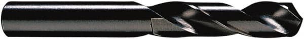 Hertel - 23/64" 118° Spiral Flute High Speed Steel Screw Machine Drill Bit - Oxide Finish, Right Hand Cut, 1-3/4" Flute Length, 3-1/16" OAL, Standard Point, Straight Shank - Exact Tooling