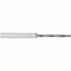 Accupro - 1/2" 140° Spiral Flute Solid Carbide Taper Length Drill Bit - Exact Tooling