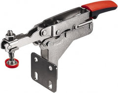 Bessey - 450 Lb Holding Capacity, Horizontal Handle, Manual Hold Down Toggle Clamp - U-Bar, Flanged Base, Carbon Steel - Exact Tooling