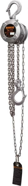 Harrington Hoist - 500 Lb Lifting Capacity, 20' Lift Height, Hand Hoist - Made from Chain - Exact Tooling