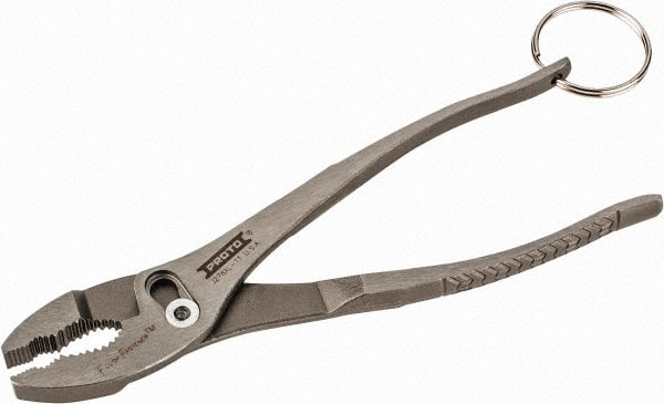 Proto - 8" OAL, 2-3/32" Jaw Length, 1-5/16" Jaw Width, Tethered, Slip Joint Pliers - 2 Positions, Slip Joint Head, Slip Joint Plier Tool - Exact Tooling