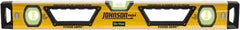 Johnson Level & Tool - Magnetic 24" Long 3 Vial Box Beam Level - Aluminum, Yellow, 2 Plumb & 1 Level Vials - Exact Tooling