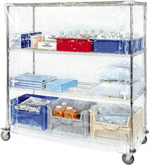 Quantum Storage - 18" Wide, 74" High, Open Shelving Accessory/Component - Vinyl, 48" Long, Use with Wire Shelving Units (WR Series) - Exact Tooling