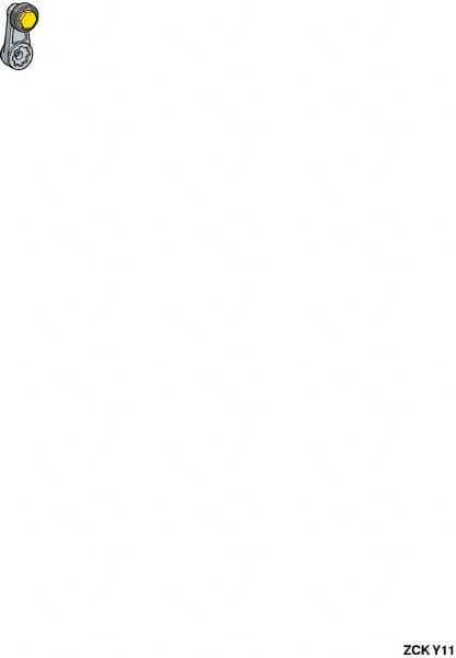 Telemecanique Sensors - 3-1/2 Inch Long, Limit Switch Roller Lever - Steel Roller, For Use with ZCKE05 - Exact Tooling