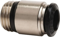 Value Collection - 3mm Outside Diam, M5 Metric, Nickel Plated Brass Push-to-Connect Tube Male Connector with Internal Hex - 250 Max psi, Tube to Metric Thread Connection, Buna O-Ring - Exact Tooling