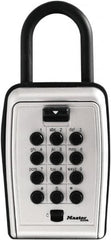 Master Lock - 3-1/8" Wide x 6.8" Overall Height, Push Button Combination, Portable Key Safe - Zinc Finish - Exact Tooling