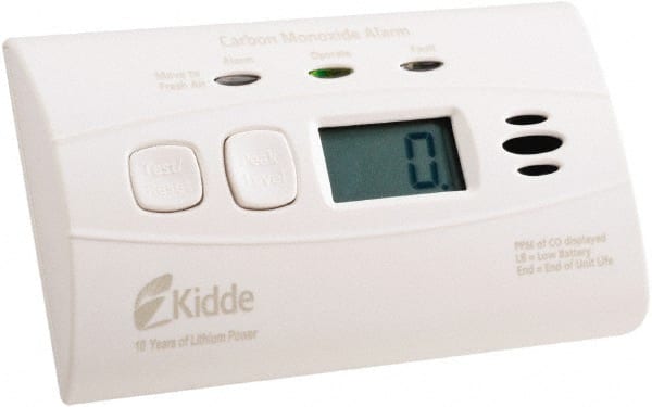 Kidde - 4-1/2 Inch Long x 1-1/2 Inch Wide, CO Alarm - 85 dB Decibel Rating, Lithium Battery Included, Tamper Resistant - Exact Tooling