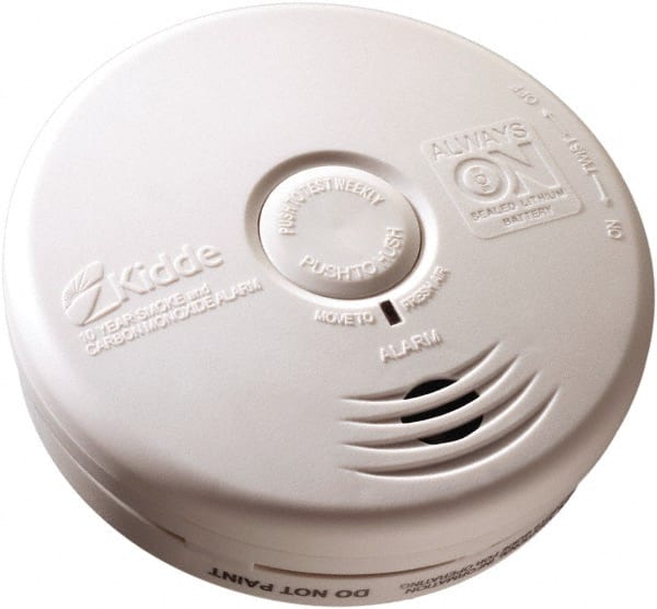Kidde - 1.6 Inch Long x 5.22 Inch Wide x 5.22 Inch Diameter, Smoke and Carbon Monoxide Alarm - 85 dB Decibel Rating, Lithium Battery Included, Tamper Resistant - Exact Tooling
