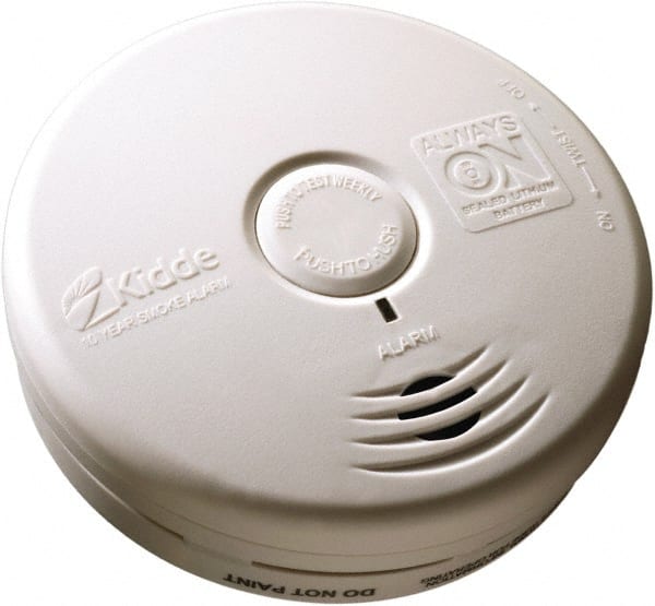 Kidde - 1.6 Inch Long x 5.22 Inch Wide x 5.22 Inch Diameter, Smoke Alarm - 85 dB Decibel Rating, Lithium Battery Included, Wall or Indicating Light, Tamper Resistant - Exact Tooling