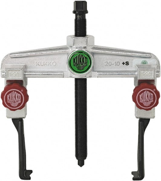 KUKKO - 2 Jaw, 1-7/16" to 4-3/4" Spread, 5 Ton Capacity, Reversible Puller - 3.94" Reach, 7-3/4" Long, For Gears, Bearings, Pulleys, Bushings, Seals - Exact Tooling