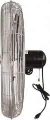 Maxess Climate Control Technologies - 30" Blade, 1/4 hp, 5,300, 6,200 & 7,800 CFM, Oscillating Industrial Circulation Fan - Back-Mounted, 120 VAC Volts, 1.60-1.90 Amps, 3 Speed - Exact Tooling