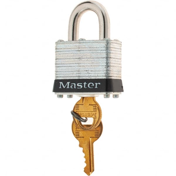 Master Lock - Padlocks Keyed: Keyed Alike Shackle Clearance: 3/4 (Inch) - Exact Tooling