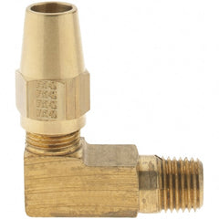Eaton - 3/8" OD, Brass Male Elbow - Comp x MNPT Ends - Exact Tooling