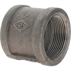 Value Collection - Size 1-1/2", Class 150, Malleable Iron Black Pipe Coupling - 150 psi, Threaded End Connection - Exact Tooling