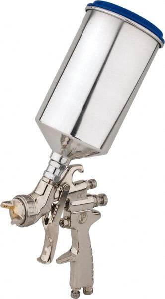 Value Collection - Gravity Feed Conventional Paint Spray Gun - 32 oz Capacity, 15 to 43 psi, 6.4 to 13.1 CFM - Exact Tooling