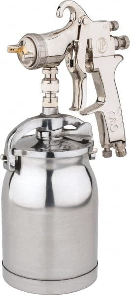 Value Collection - Pressure Feed Conventional Paint Spray Gun - 32 oz Capacity, 15 to 43 psi, 6.7 to 13.2 CFM - Exact Tooling