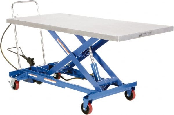 Vestil - 1,000 Lb Capacity Manual Scissor Lift - 12-1/8" to 35-1/2" Lift Height, 63" Platform Length x 31-1/2" Platform Width - Exact Tooling