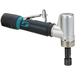 Dynabrade - 1/4" Collet, Angle Handle, Air Angle Die Grinder - 5,000 RPM, Rear Exhaust, 26 CFM, 0.4 hp, 90 psi, 1/4 NPT Inlet - Exact Tooling