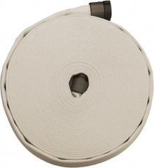 Dixon Valve & Coupling - 2-1/2" ID, 135 Working psi, White Polyester/Rubber Fire Hose, Single Jacket - Male x Female NST (NH) Ends, 50' Long, 405 Burst psi - Exact Tooling