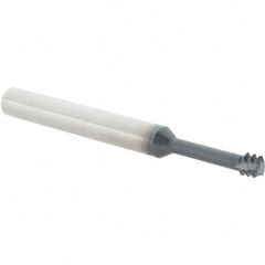 Iscar - 1/4-20 UNC, 0.187" Cutting Diam, 3 Flute, Solid Carbide Helical Flute Thread Mill - Internal Thread, 3/4" LOC, 2-1/2" OAL, 1/4" Shank Diam - Exact Tooling