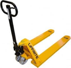 Lift-Rite - 8,000 Lb Capacity, 8" Lift Industrial Pallet Truck - 3-1/4" Min Lift Height, 48" Fork Length x 7" Fork Width, 27" Overall Width - Exact Tooling