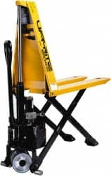 Lift-Rite - 3,000 Lb Capacity, 31-1/2" Lift Industrial Pallet Truck - 3-1/4" Min Lift Height, 48" Fork Length x 7" Fork Width, 27" Overall Width - Exact Tooling