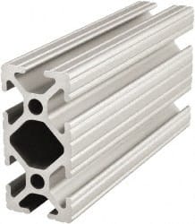 80/20 Inc. - 72 Inches Long x 1 Inch Wide x 2 Inches High, T Slotted Aluminum Extrusion - 0.7914 Square Inches, Clear Anodized Finish - Exact Tooling