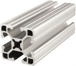 80/20 Inc. - 72 Inches Long x 1-1/2 Inches Wide x 1-1/2 Inches High, T Slotted Aluminum Extrusion - 0.7938 Square Inches, Clear Anodized Finish - Exact Tooling