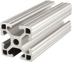80/20 Inc. - 72 Inches Long x 1-1/2 Inches Wide x 1-1/2 Inches High, T Slotted Aluminum Extrusion - 0.8986 Square Inches, Clear Anodized Finish - Exact Tooling