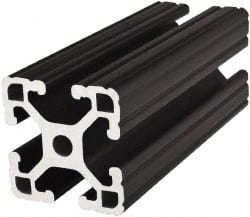 80/20 Inc. - 145 Inches Long x 1-1/2 Inches Wide x 3 Inches High, T Slotted Aluminum Extrusion - 1.7288 Square Inches, Black Anodized Finish - Exact Tooling