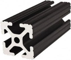 80/20 Inc. - 72 Inches Long x 1-1/2 Inches Wide x 1-1/2 Inches High, T Slotted Aluminum Extrusion - 1.154 Square Inches, Black Anodized Finish - Exact Tooling