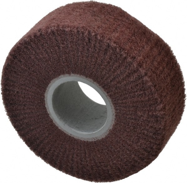3M - 6" Diam Aluminum Oxide Finishing Flap Wheel - 2" Hole, 2" Wide, Density 5, Nonwoven, Fine Grade, 3,400 Max RPM - Exact Tooling