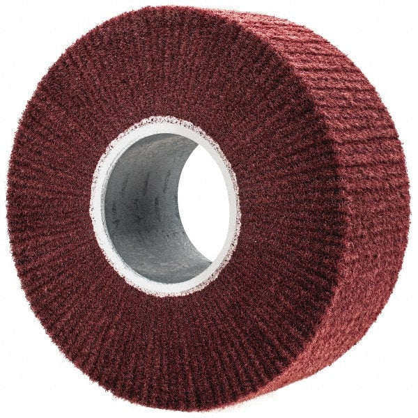 3M - 8" Diam Aluminum Oxide Finishing Flap Wheel - 3" Hole, 3" Wide, Density 5, Nonwoven, Fine Grade, 3,200 Max RPM - Exact Tooling
