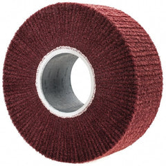 3M - 8" Diam Aluminum Oxide Finishing Flap Wheel - 3" Hole, 3" Wide, Density 5, Nonwoven, Fine Grade, 3,200 Max RPM - Exact Tooling